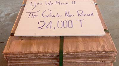Fourth Quarter production Record